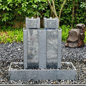 European Style Natural Stone Fountain for Garden Courtyard Hand Carved Granite & Sandstone for Outdoor Yard Decor Park Hotel Use