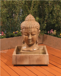 Buddha head marble fountain
