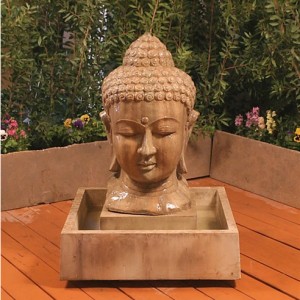 Buddha head marble fountain