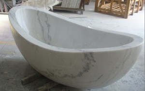 Beige stone tub bathroom stone bathtub