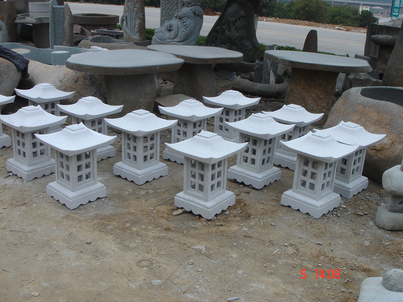 Garden stone lanterns