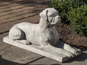 Dārza akmens rotājumi suņiem statuja par dekoru