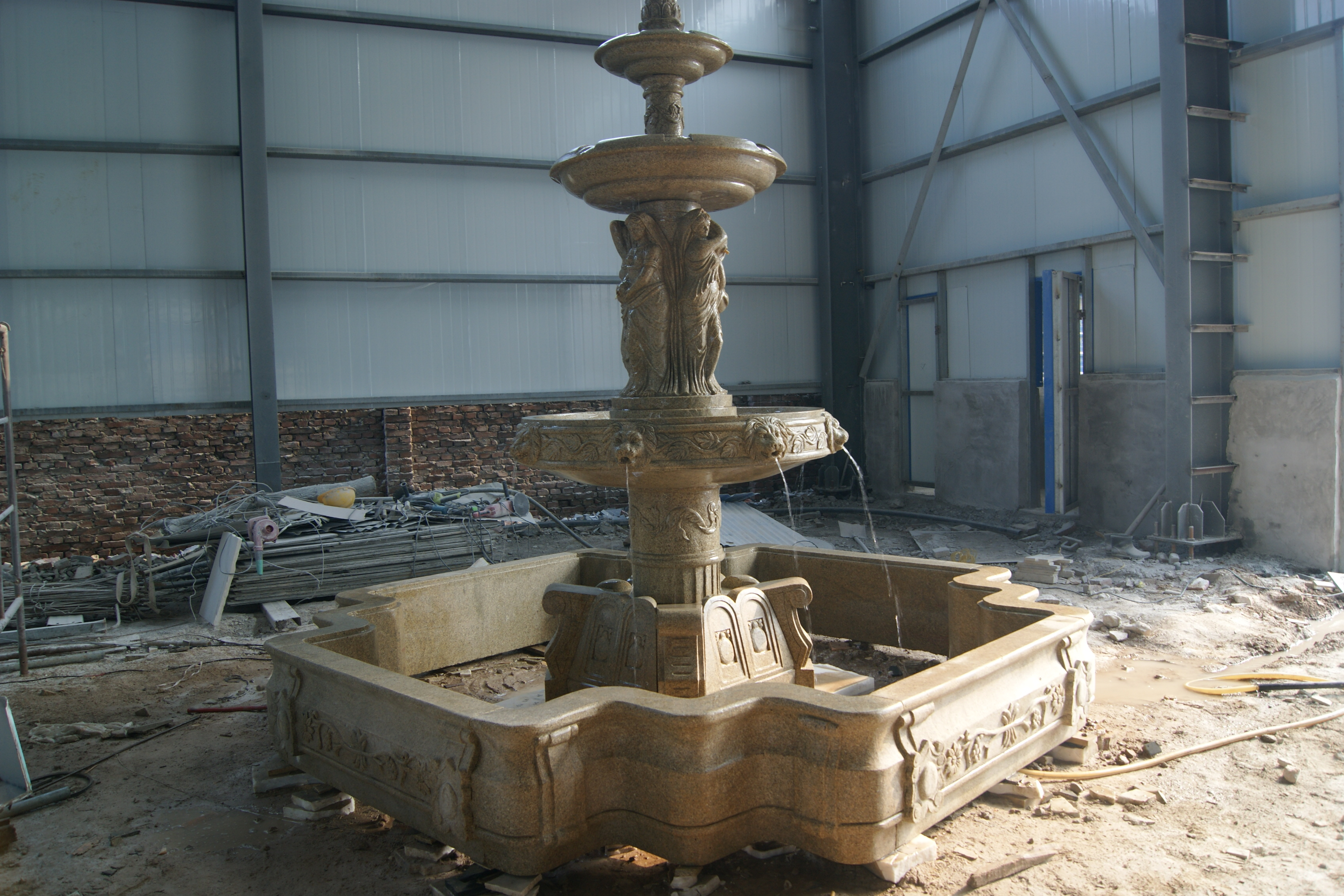 One Large Customized Granite Water Fountain were shipped to Canada