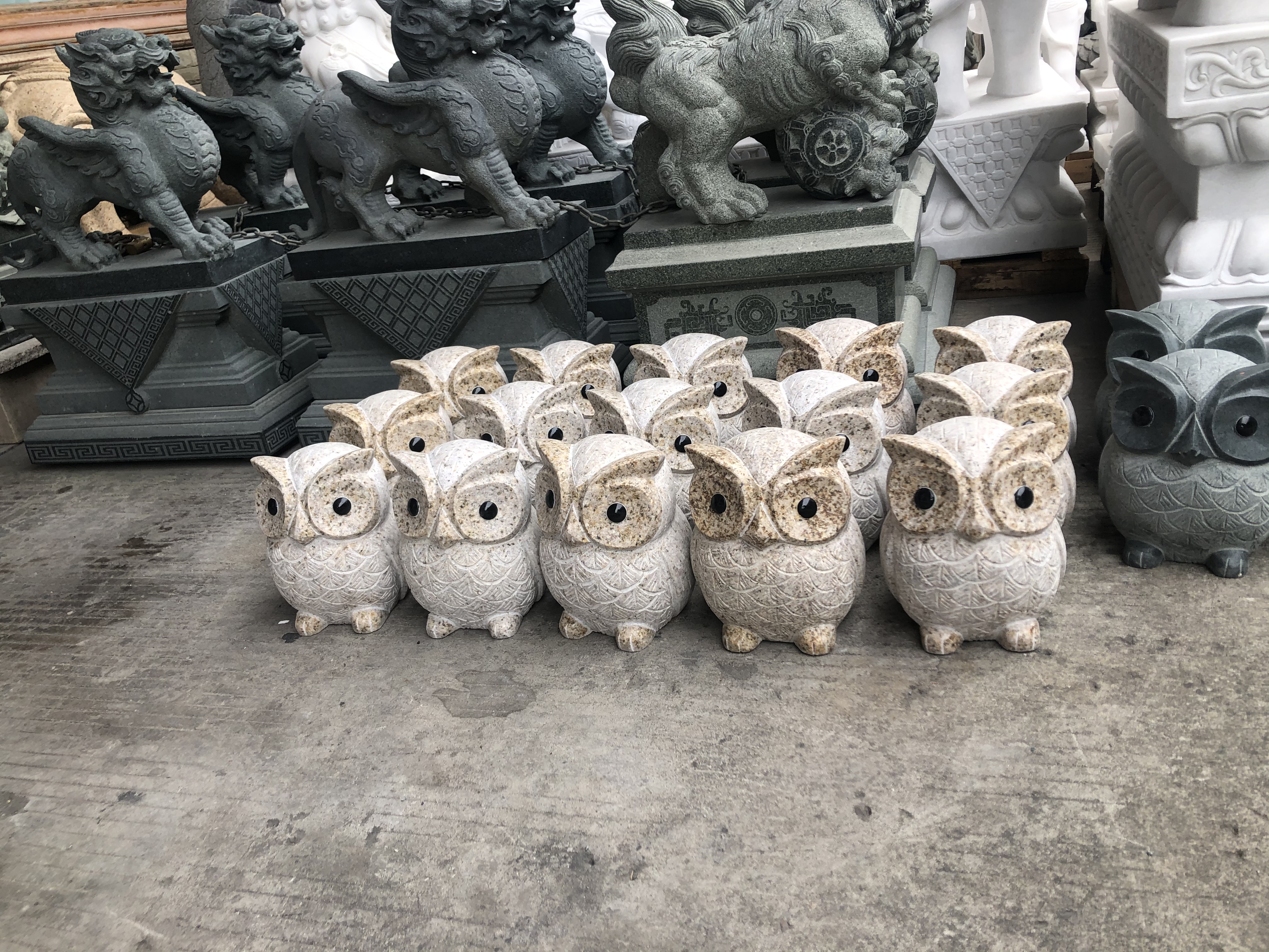 Granite Stone Owls (1)