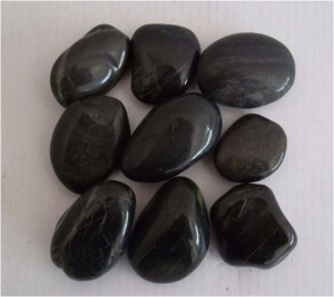 High Polished Black Pebble Stone - Magic Stone