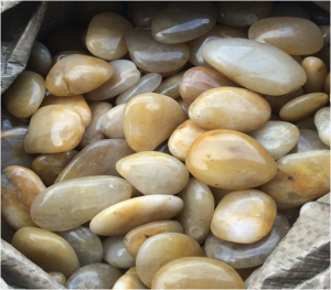 High Polished Yellow Pebble Stone - Magic Stone