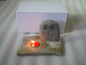 Chinese stone owl cheap small candle holder carving for sale