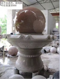 Large sphere garden fountain