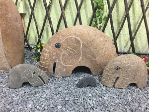 Small stone ornament elephant sculpture