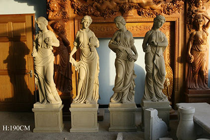 marble stone sculptures in factory