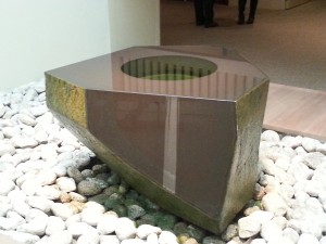 Natural basalt fountain water feature for garden decor