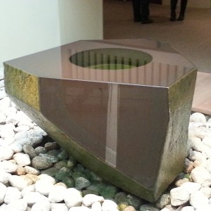 Natural basalt fountain water feature for garden decor