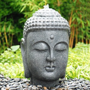 Wholesale black Buddha head statue decor