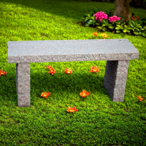 Custom granite park bench outdoor