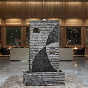 Customizable Grey Indoor Granite Stone Water Fountain