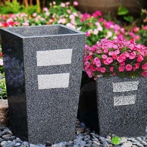 18 Years Factory Black Pebble Stone -<br />
 Wholesale rectangle vintage flower pots for decor - Magic Stone