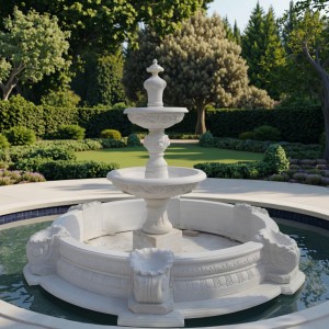 Majestic Multi Level Marble Fountain – Statement Piece for Grand Gardens