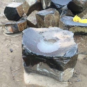 Reasonable price for Engraved Word Stones -
 Basalt stone dish rock & birdbath – Magic Stone