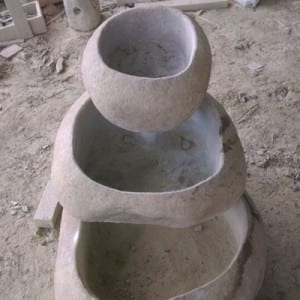 Factory wholesale Granite Bird Bath -
 Indoor cobble stone water fountain – Magic Stone