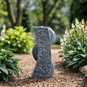 Hand Carved Granite Stone Water Fountain Outdoor Garden Decorative Element for Courtyard or Park