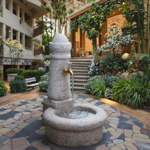 Exquisite Small Outdoor Water Fountain Durable Grey Granite Stone Molds for Garden Ornaments