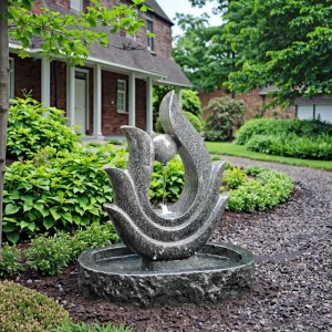 Customizable Small Garden Water Fountains Outdoor Granite Stone Basin for Landscaping Decorations