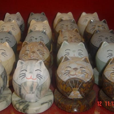 8 Year Exporter Granite Water Fountain Feature -
Cat stone carving figurine – Magic Stone detail pictures