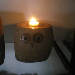 Factory Promotional Landscaping Pebbles -
 Wholesale stone owl  animal  candle holder – Magic Stone