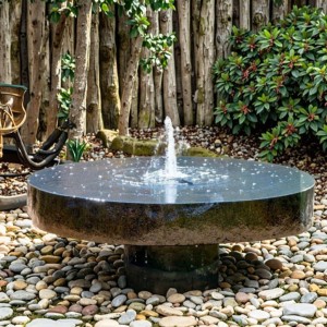Modern Outdoor Garden Basalt Water Fountain for Deck Table Yard