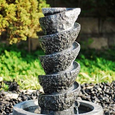 Top Quality Natural Stone Coaster Set -
 Tall outdoor backyard Water fountains feature – Magic Stone