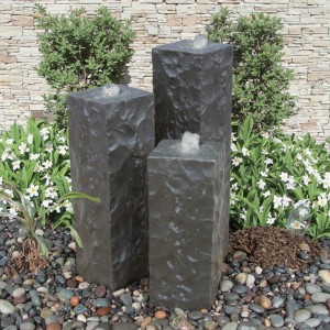 Natural Basalt Stone Floor Fountain for Garden and Yard Premium Outdoor Water Feature