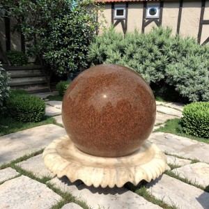 Brown Polished Stone Harmony Floating Sphere Water Fountain