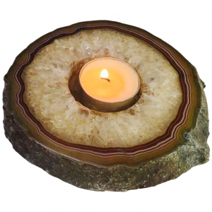 Agate Candle Holder Decorative Natural Stone Tea Light Holder