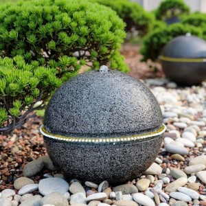 Granite Water Fountain Sphere Stone for Garden Decoration