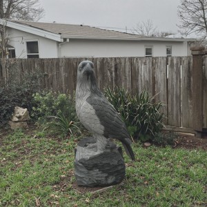 Dynamic Stone Eagle Sculpture Garden Statement Piece