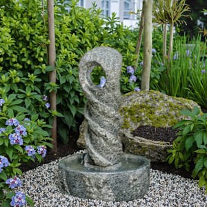 Rustic Outdoor Stone Granite Garden Fountain Hand Wash Basin for Ornament Use