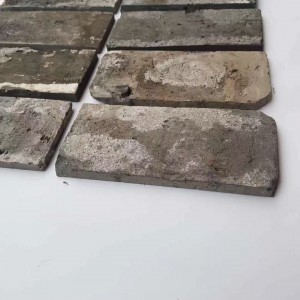 Grey Slice Wall Clay Bricks for Indoor Outdoor Dining Decoration – Antiqued Finish