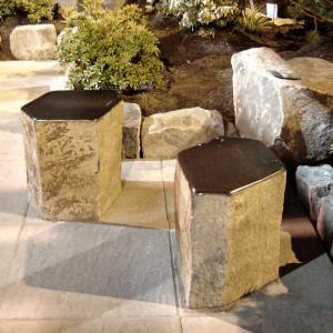 Boulder basalt column seats
