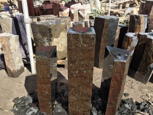 Babbling basalt water feature