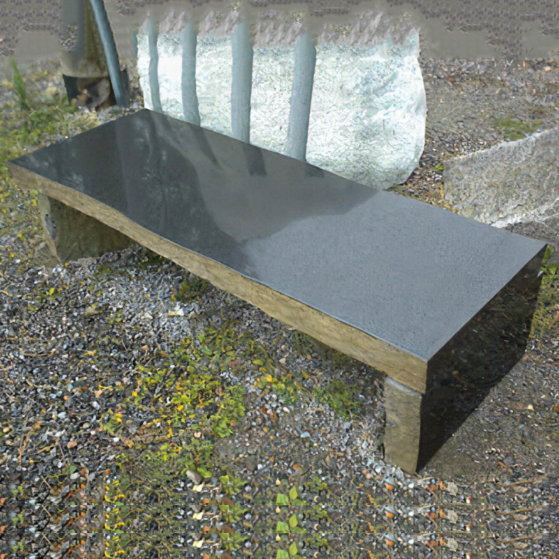 basalt polished bench