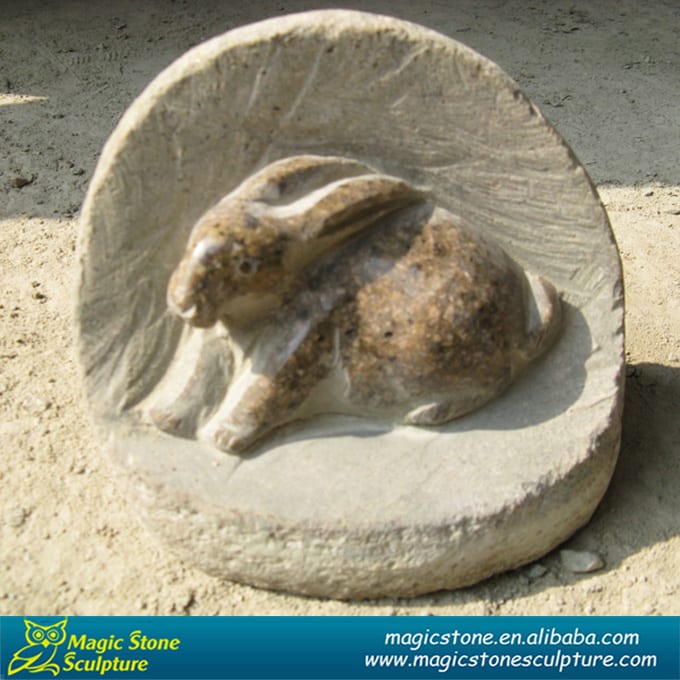 Free sample for Flower Pots & Planters -
 Cobble stone rabbit sculpture on sale – Magic Stone