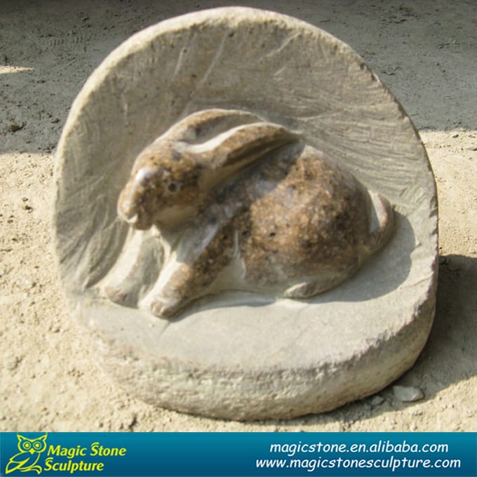 China Manufacturer for Curb Stone -
 Cobble stone rabbit sculpture on sale – Magic Stone