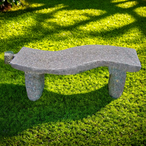 Black Granite Hand Carved Modern Design Cut-to-Size Natural Stone Table Bench for Garden Yard Court Decor