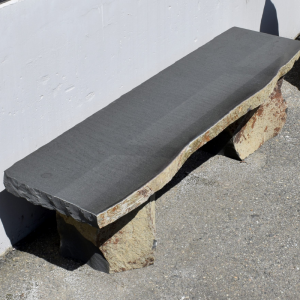Surface black basalt bench