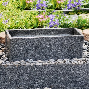 Cheap black granite garden planter box