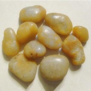 High Polish Yellow Pebble Stone, 1-2cm / 2-4cm / 3-5cm / 5-8cm