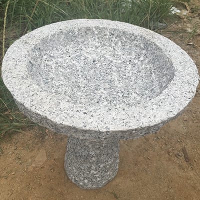 Factory Cheap Hot Pedestal Sink -
 Round granite stone birdbath – Magic Stone