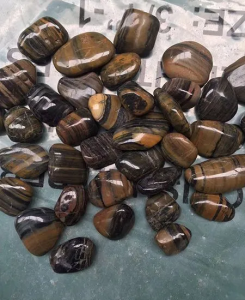 High Polished Stripped Pebble Stones from China