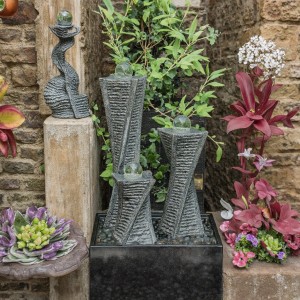 Unique Square Garden Decorations Indoor/Outdoor Granite Stone Water Fountains with LED Lighting Sale on Unique Water Features