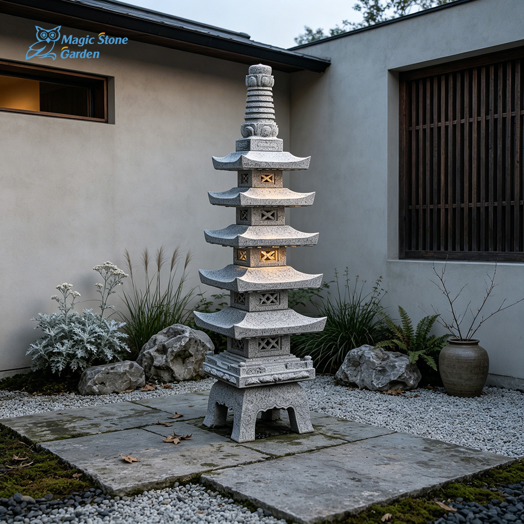 Zen Stone Lanterns: Craft a Serene Japanese Courtyard Scene